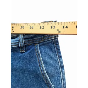 Gianni Bini Jeans Women's Medium Wide Leg Unhemmed High Rise Blue Denim #EEE2-1 thumbnail 4