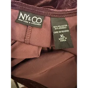 NY&Co XL Purple Velvet Cardigan Long Sleeve Top whimsigoth boho retro grunge y2k thumbnail 5
