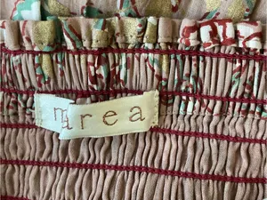 Smocked Floral Maxi Dress in Rust Pink thumbnail 6