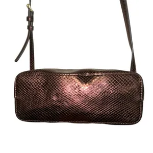 Michael‎ Kors Adele Dome Embossed Leather Crossbody Bag in Merlot Color thumbnail 4