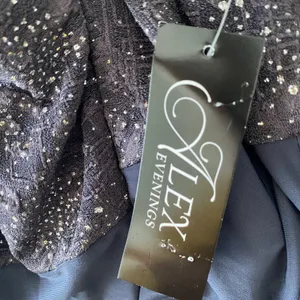 Alex Evenings Glitter MobWife Office Siren‎ Dainty Formal Gown 14 Smoke thumbnail 5