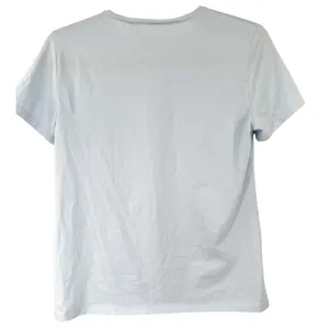 THEORY S Tiny Tee T Shirt Top Slub Organic Cotton Luxury Basic Fitted Baby Blue thumbnail 4