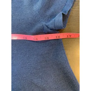 Lauren Ralph Lauren Knit Top‎ Womens Medium Handkerchief Hem Blue Classic Preppy thumbnail 9