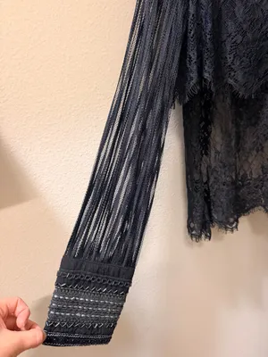 Anthropologie Black Lace Top thumbnail 4