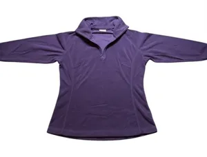 Columbia Fleece Pullover Womens Size M Purple Quarter Zip Long Sleeve Hiking thumbnail 1