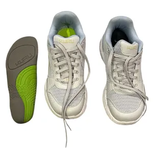 KURU CLOUD DOVE GRAY WHITE ARCH SUPPORT COMFY SNEAKERS 8.5 thumbnail 1