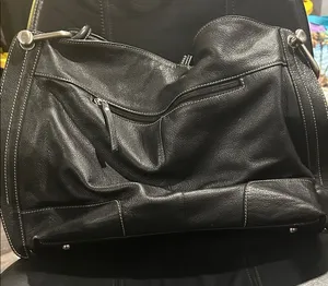 Celsius Black Genuine Leather Shoulder Bag thumbnail 1