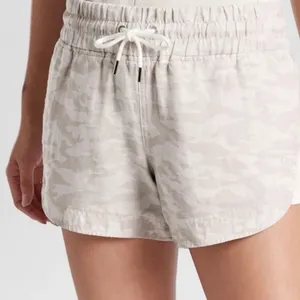 Athleta Cabo Tide Linen Camo Shortie Shorts thumbnail 1