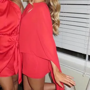 Red mini dress with long sleeves #party #goingout #reddress thumbnail 3