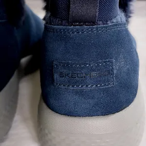 Skechers On-the-GO Joy Bundle Up Navy Blue Faux Fur‎ Suede Boots Womens 9.5 thumbnail 8