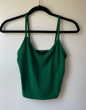 Forever 21 Green Crop Top thumbnail 1