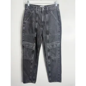 AGOLDE Cooper Cargo Straight Jean Faded Black Size‎ 25 Edgy Modern Classic thumbnail 3