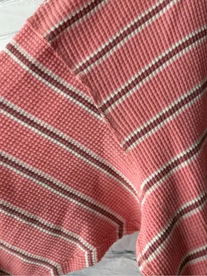 Offline by aerie oversized Striped Pink Waffle Knit Sweater size large thumbnail 4