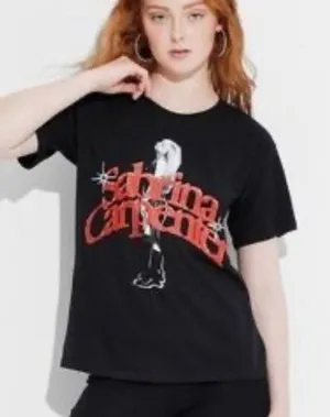 Sabrina Carpenter Black Graphic Tee size M Size M thumbnail 1