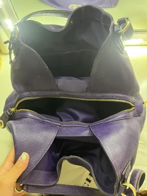 Purple Coach leather shoulder bag with gold hardware thumbnail 4