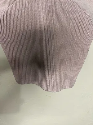 Babaton‎ Aritzia Sculpt Knit Criss Cross Mauve Pink Ribbed Cropped Tank Top thumbnail 4