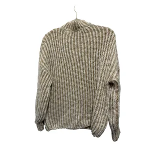POL Women's Chunky Knit Mock Neck Sweater Beige Tan Ivory Size‎ S thumbnail 3
