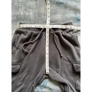 Hollister Gray Cargo Wide Leg Cinch Hem Ultra High Rise Sweatpants Small thumbnail 7