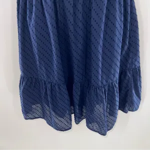 LOFT Outlet Navy Blue Swiss Dots Sleeveless Mini Dress Size M thumbnail 3