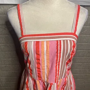 NWT LOFT Womens‎ Striped Criss Cross Back Maxi Dress Size 2 Petite thumbnail 2