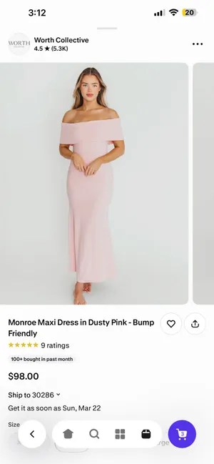 Worth Collective Monroe Maxi Pink thumbnail 4