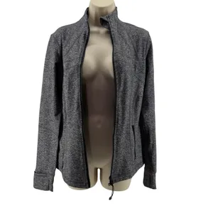 Lululemon Define Loun Jacket Vented Back Full Zip Heathered Black Womens 8 thumbnail 2
