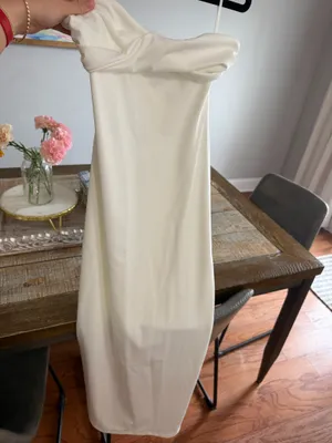 Missguided White Strapless Bodycon Maxi thumbnail 1