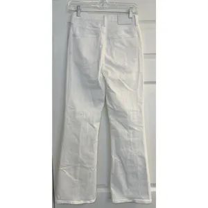Aritzia Denim Forum Jeans Sz 25x28L Twiggy High Rise Flare White Retro Festival‎ thumbnail 2