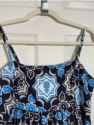 Anthropologie Hutch Pineapple Print Romper Size Small Blue Black Tropical thumbnail 5