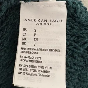 American Eagle Dark Green Knit Cardigan Sz S thumbnail 3