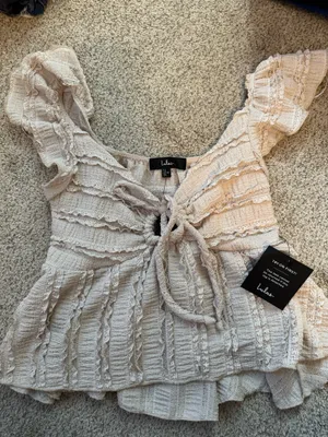Lulus Ruffle Top thumbnail 4