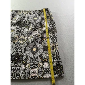 Loft Womens 12 (32x22) Pencil Skirt Textured Twill Old Money Preppy‎ Paisley thumbnail 8