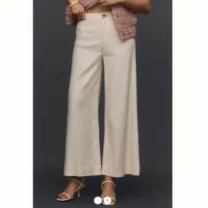 Anthropologie The Ettie High-Rise Crop Wide-Leg Pants by Maeve: Linen Edition thumbnail 2