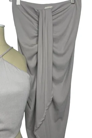 Illa Illa Boutique Trendy Ruffle Midi Skirt Mauve Knit Size S thumbnail 1