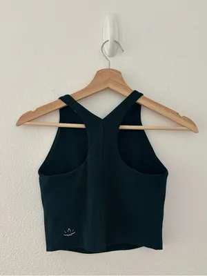 Beyond Yoga Spacedye Refocus Cropped Tank in midnight green thumbnail 3