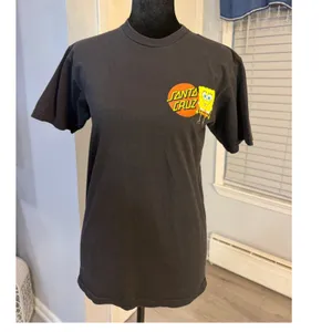 Santa Cruz x SpongeBob SquarePants Unisex Black Graphic Tee Nickelodeon Y2K-S thumbnail 4