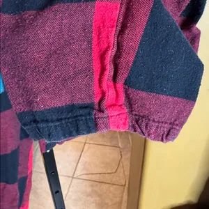 Old Navy Red & Black Buffalo Plaid Flannel Pajama Pants | Unisex | Size Medium thumbnail 7