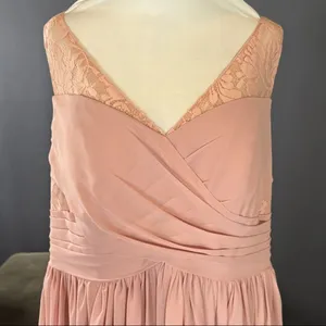 Women’s Pink Chiffon Full Length Mother of Bride Bridesmaid Formal Dress 16 NWT thumbnail 2