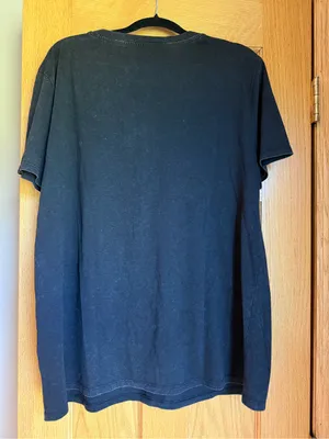 Maurices Joy In The Journey Graphic Tee T-Shirt Black Charcoal Oversized Medium thumbnail 3