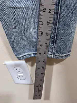 Pistola Distressed Patched High Rise Jeans Light Wash Size 26 EUC thumbnail 3