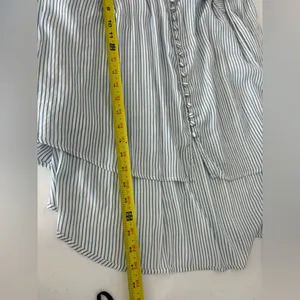 FREE PEOPLE Modern Muse Striped High Low Blouse Size Small Oversized EUC 631‎ thumbnail 6