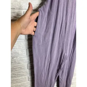 Saturday Sunday Jumpsuit Womens Small Purple Excellent Ribbed Knit Tie Waist thumbnail 5