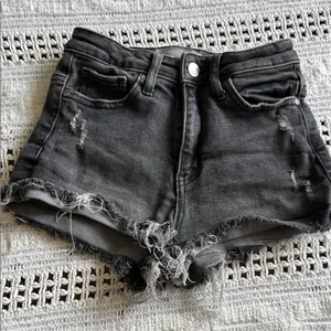 Tilly's RSQ Dark Gray Distressed Jean Shorts thumbnail 1