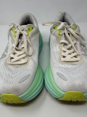 Hoka One One Bondi 8 Running Shoe Women's 6B Blanc de Blanc Sunlit Ocean Walking thumbnail 8