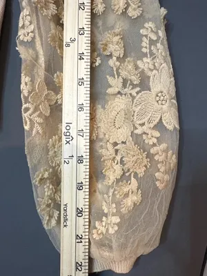 Sioni Milano Womens Medium Floral Embroidered Mesh Sleeve Cardigan Romantic thumbnail 8