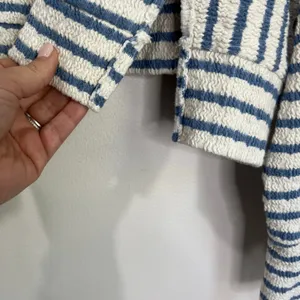 Altar’d State Raelynn V-Neck‎ Striped Sweater Top Cream Blue Sz XXL thumbnail 8