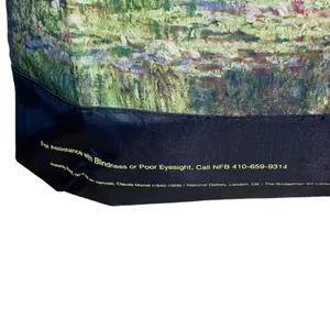 Claude Monet Water Lily Pond‎ Tote Bag Bridgeman Art Gallery Reusable Museum Art thumbnail 5