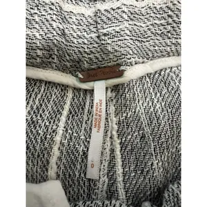 Free People Cotton Blend Light Weight‎ Gray Striped Cropped Pants Size 0 thumbnail 5