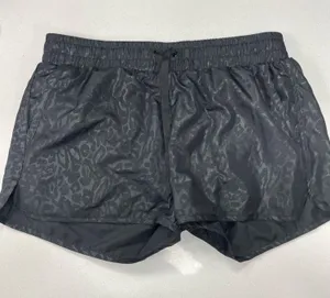 NWT ZYIA Women's Black Subtle Animal Print Athletic Shorts Sz Large Workout thumbnail 1