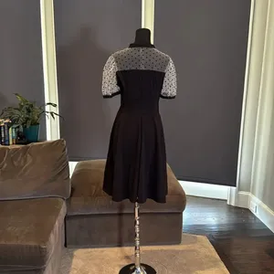 Women’s Black with Polka Dot Dress 1950’s Retro Style Size M NEW thumbnail 4
